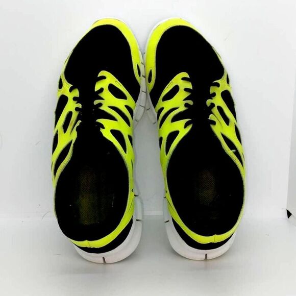 Nike Free Run 2+ Mens Pre-owned Black/Neon Yellow Cross Training Sneakers- sz. 8 - Picture 3 of 6